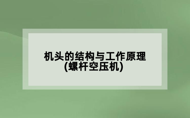 機頭的結構與工作原理(螺桿空壓機)